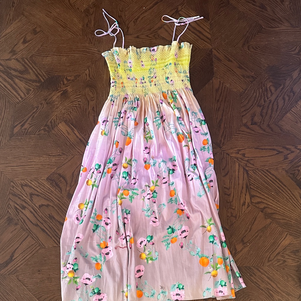 Cynthia Rowley Pink And Yellow Floral Dress